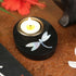 Oval Stone Tea Light Holder with Mother-of-Pearl